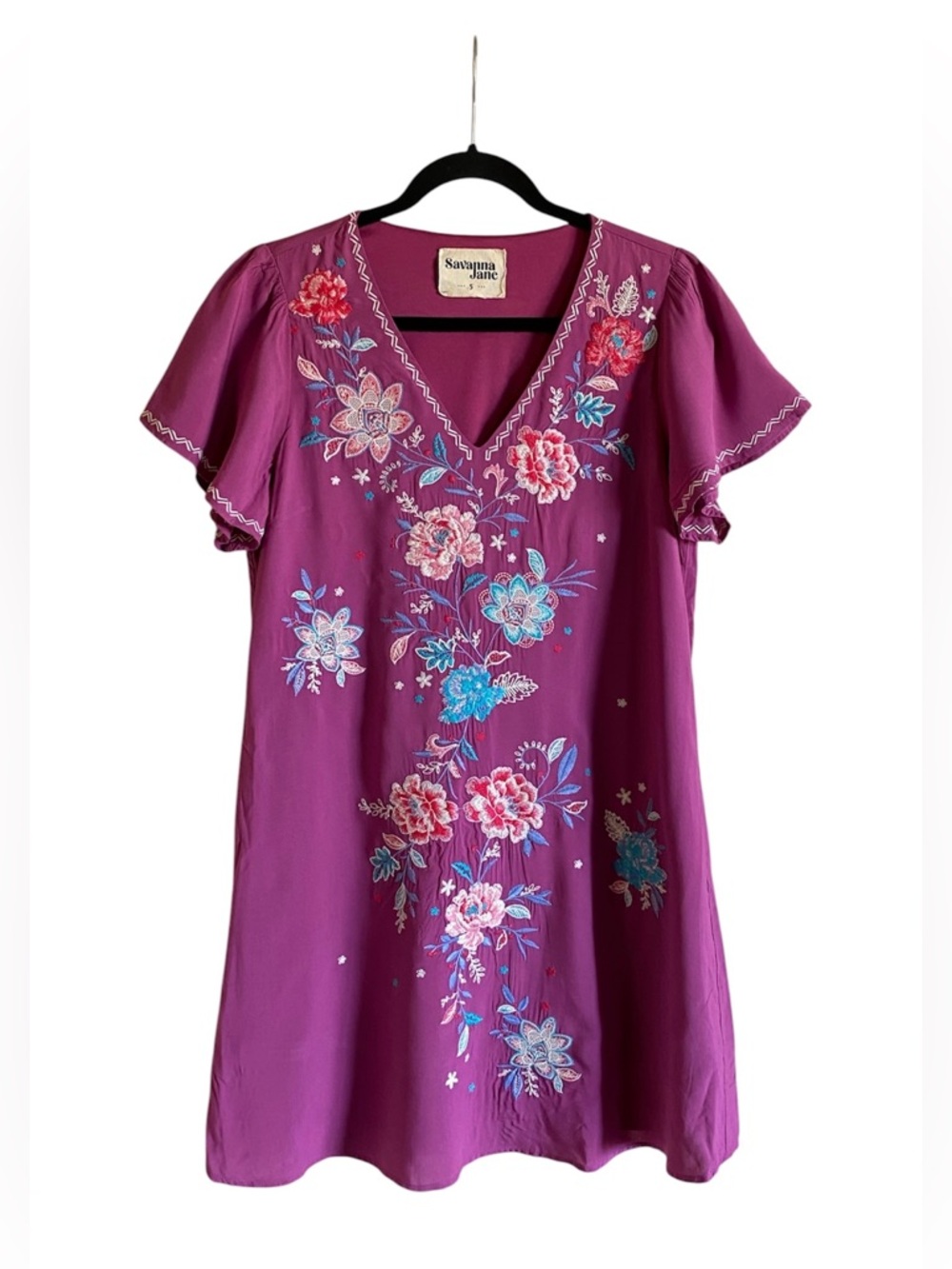 SAVANNA JANE Embroidered Dress Size S